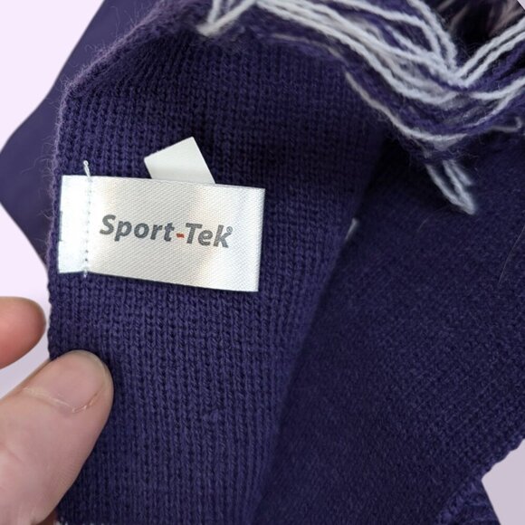 Twitch Purple & White Stripe Acrylic Scarf - Picture 5 of 5